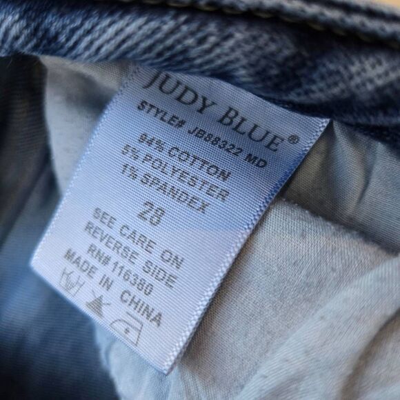 Judy Blue Distressed Ripped skinny jeans size 28 high waisted STYLE# JB88322 - Picture 5 of 12